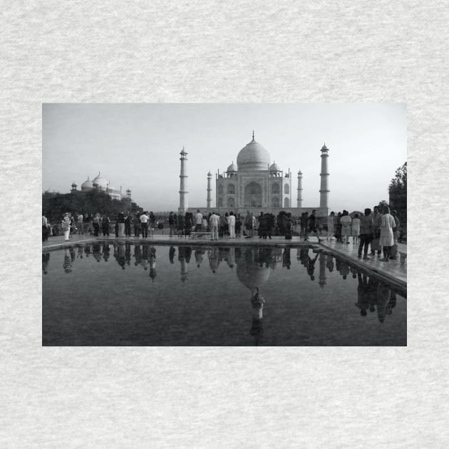 The Taj Mahal, Tourists and Reflections by JohnDalkin